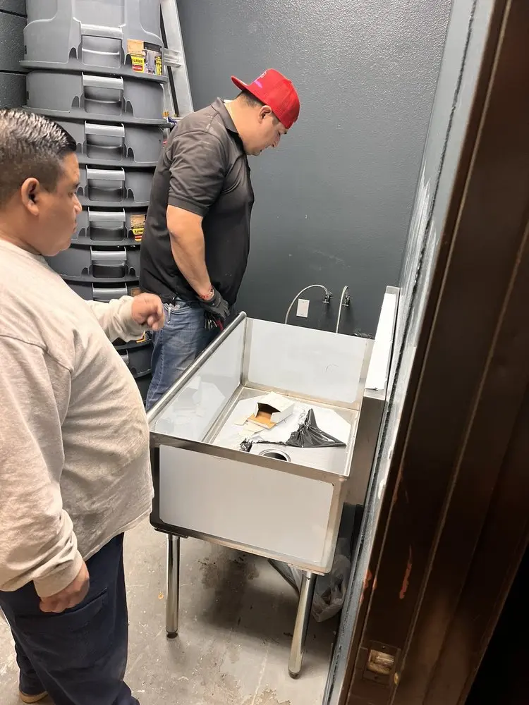 Commercial plumbing and sink installation in Troy